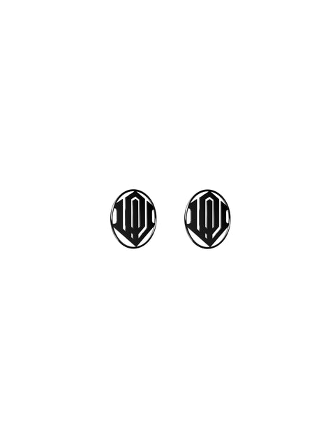 LOGO 2 Earrings - Chrome